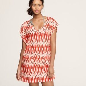 J Crew cotton ikat tunic cover up